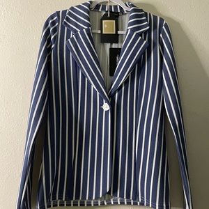 Pretty Little Thing | Blazer | size M-medium | color | blue & white